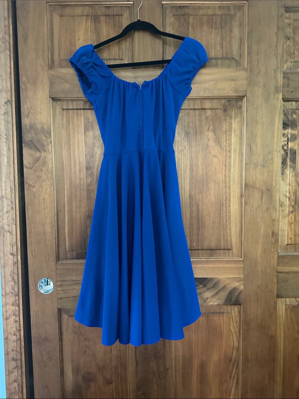 Pinup Couture Royal Blue Bow-Front Fit & Flare Dress - Picture 4 of 4